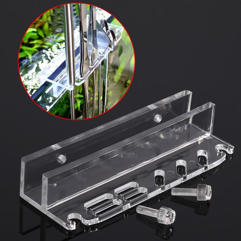 Multicompartments Design Aquarium Tool Holder Acrylic Scraper Spatula Storage Rack Tool Storage