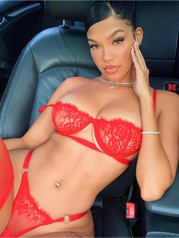 Bondage Harness Lingerie Set Womens Elastic Hollow Out Bra Sets Black Cupless Cage Bra Thong Sexy Intimates Exotic Underwear