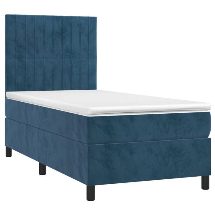 VidaXL Slat Bed Base with LED Mattress, Upholstered Bed, Single Bed, Adult Bedroom Interior Bed, 3136213