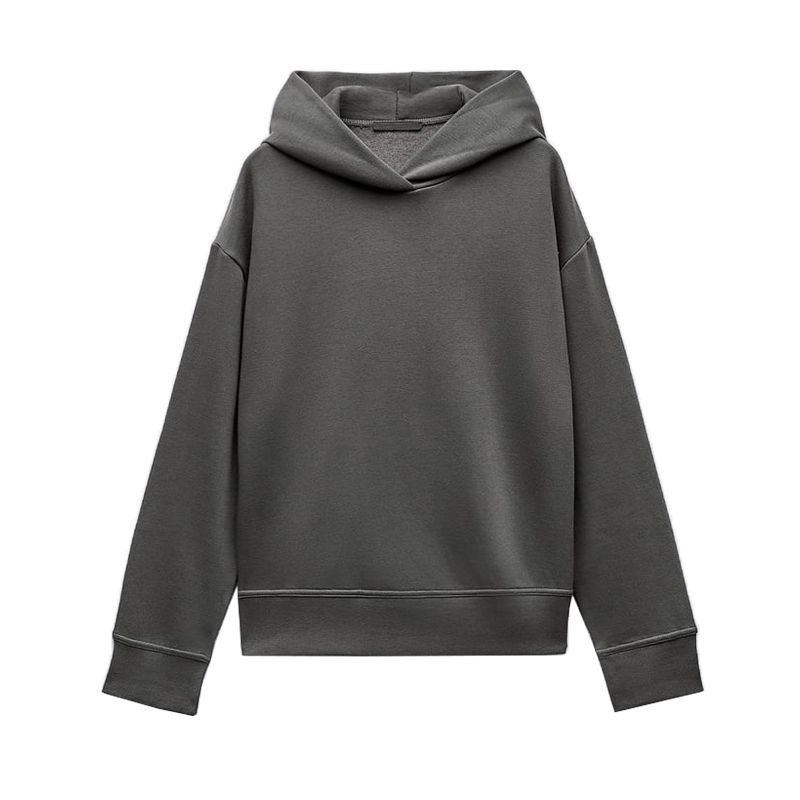 Spring New Arrival Basic Style Cotton Blended Hooded Sweatshirt 3199629 High Waist Flannel Jogger Pants 3199630