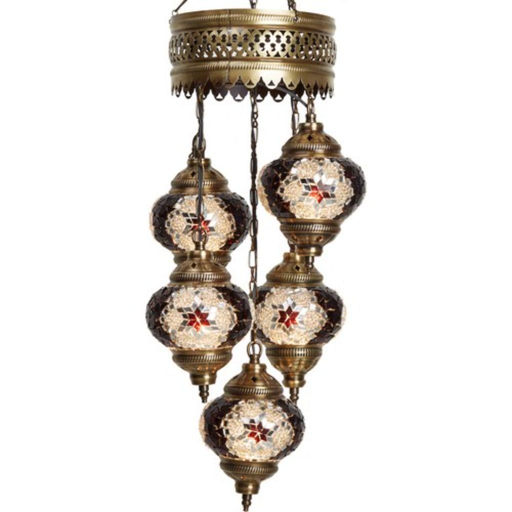 5pc Turco Marocchino Colore Mosaico In Vetro Lampada Antica Lampada A Mosaico Bohemian Tiffany Soffitto Appeso Lampadario a Sospensione Lampadario