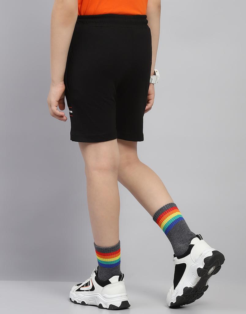 MONTE CARLO Boys Black Printed Bermuda