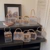 Acrylic transparent bag women's 2026 new pearl chain handbag shoulder chain box bag