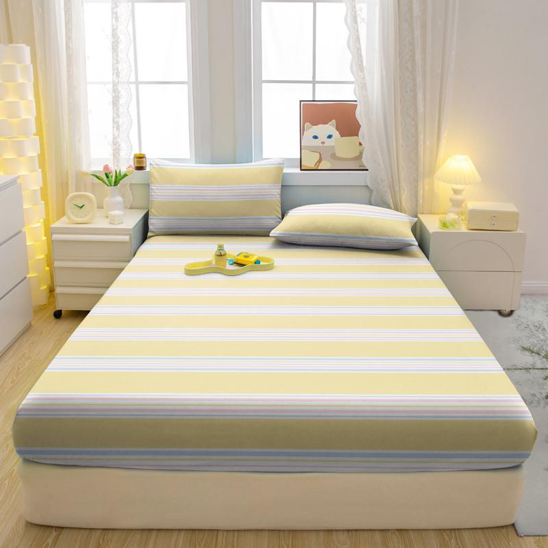 

1 Простыня на резинке матовая с простым современным принтом в полоску, Покрывало на кровать с принтом для спальни, Постельное белье (Исключая наволочки) 71x132cm