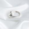 Casual and fashionable water drop design cold wind simple and versatile personalized opening ring