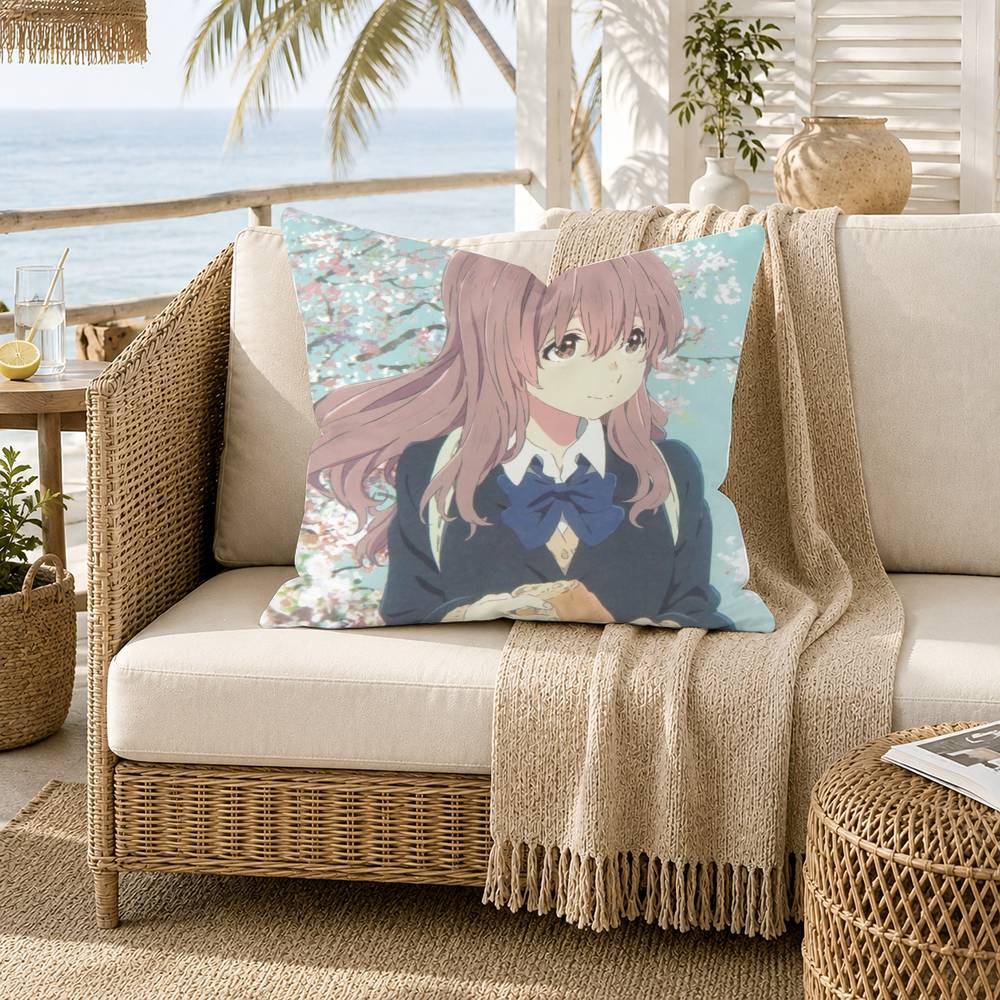 A Silent Voice Shoya Nishimiya Pillow Case for Sofa Living Room Home Office Decor Protective Cover
