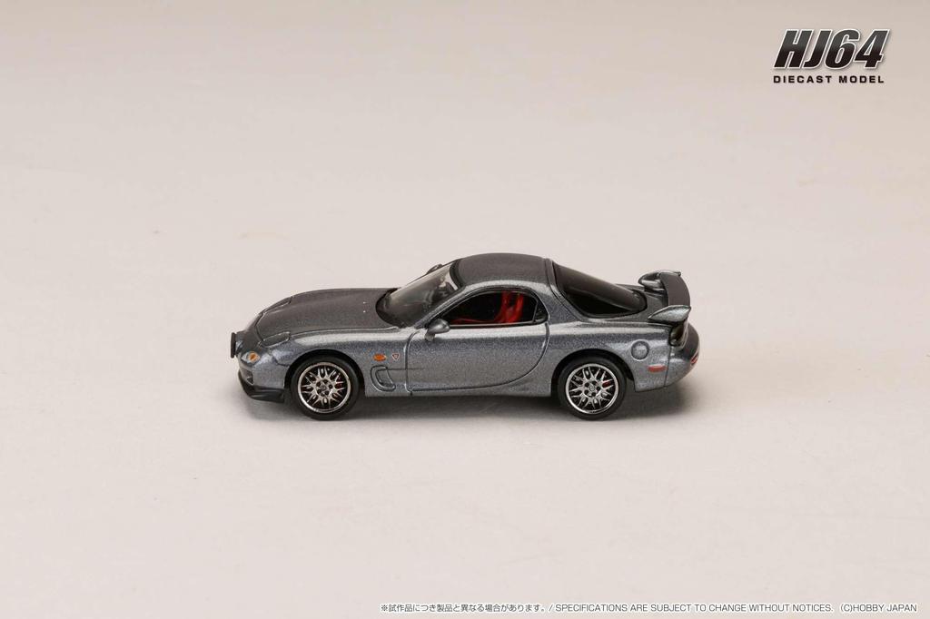 Mazda SPIRIT R TYPE A with Engine Display Titanium Gray Metallic 1/64 RX-7 (FD3S) Model,