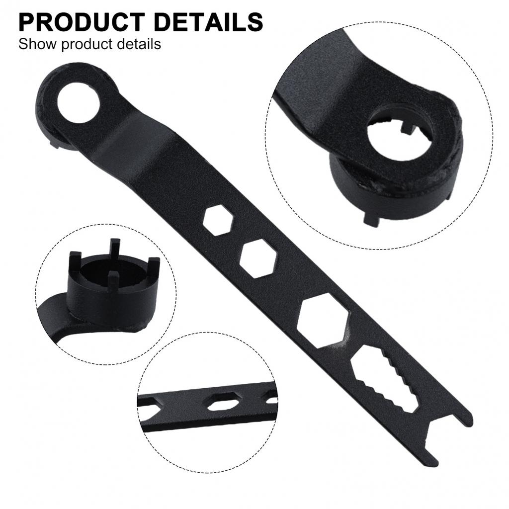 15.5cm Length Angle Grinder Wrench Four-claw Grinder Wrench Black Color