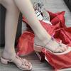 New Fairy Rhinestone Sandals Summer New Bow T-strap Toe High-heeled Sandals