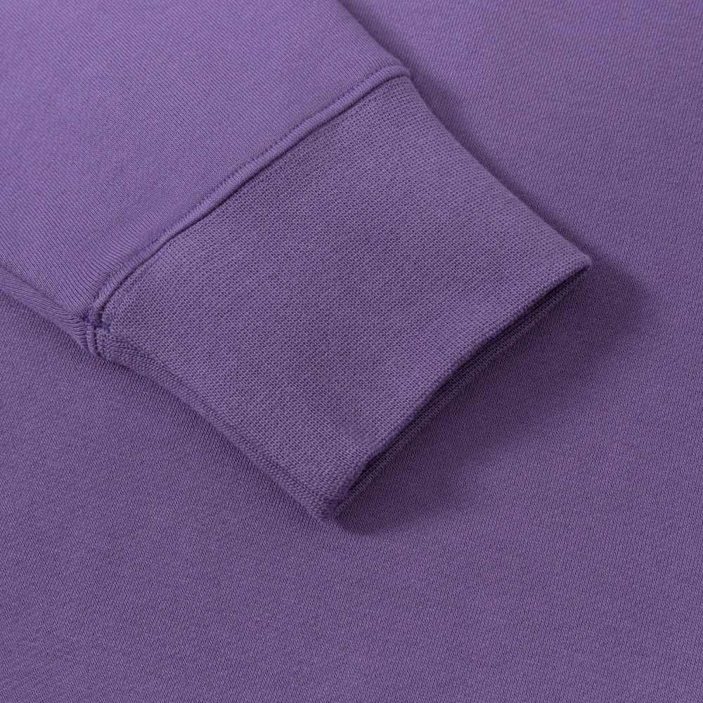 Adidas Originals Trefoil Solid Logo Print Crew Neck Sweatshirt Men Tops Purple IM1206