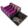 Trading Card Storage Box Magnetic Closure 4-Row Deck Case Large Capacity Card Deck Box for PTCG TCG Sports Cards