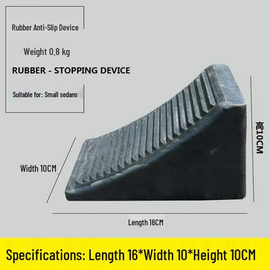 Rubber Anti-Slip Wheel Chocks - Portable Triangular Stoppers for Cars