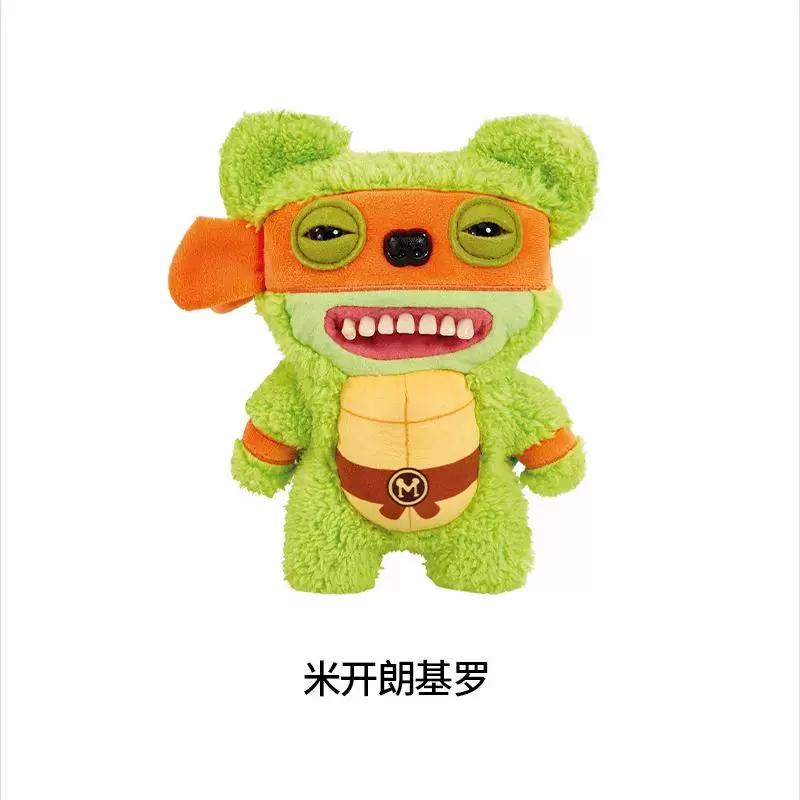 Official Fuggler X Tmnt Teenage Mutant Ninja Turtles Funny Ugly Monster Soft Plush Doll Leonardo Collectible Toys Gifts For Fans