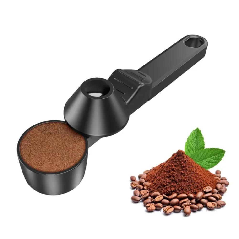 1Pcs Coffee Scoop With Funnel For Reusable K-cup Coffee Pot 2 Tablespoon Capacity Coffee Measuring Spoon Outdoor Tableware
