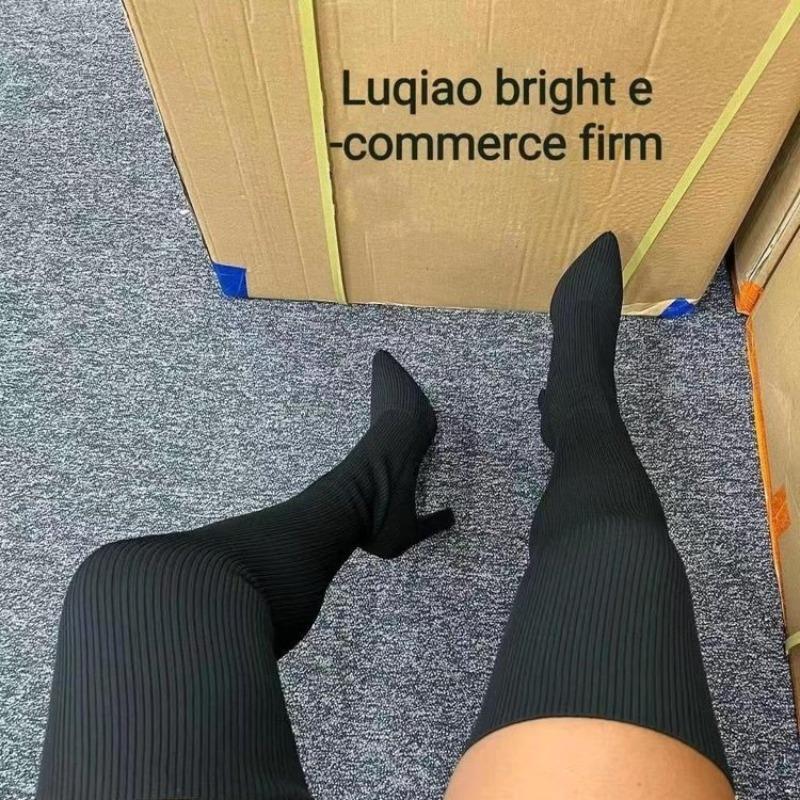 Women's High Heel Boots Knee High Large 43 Over the Knee Boots Long Tube Boots