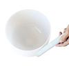 Ennbom Crystal Singing Bowl with Suede Mallet and Rubber Ring, White (8 Inches) for Meditation