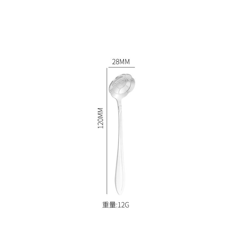 1pcs Flower Spoon Set Small Teaspoon Coffee Spoon Cute Ice Cream Dessert Spoon Silver Gold Stainless Steel Spoon For Coffee Tea