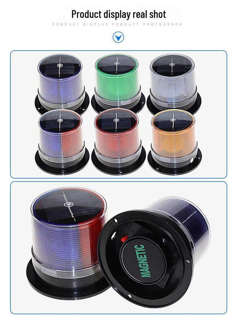 Magnetisches Solarbetriebenes Warnblitzlicht für Kräne, Fahrzeuge und den maritimen Einsatz