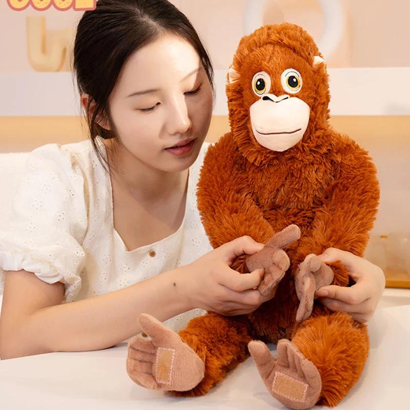 Cartoon Gorilla Plush Toy Anime Chimpanzees Monkey Soft Stuffed Doll Backpack Car Bag Room Decor Kid Birthday Gifts