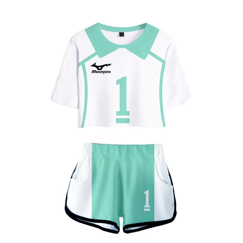 Volleyball less college jersey set cosplay animation periphery short sleeve basketball
