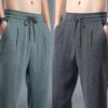 Pantalones Jogger de Verano de Seda de Hielo para Hombre Casuales Anchos Pantalones de Chándal Masculinos Primavera Ligeros Pantalones Harem Holgados