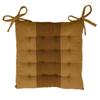 Padded Cotton Chair Cushion 40x40x5 Cm NATALIA Ochre, by Soleil D'ocre