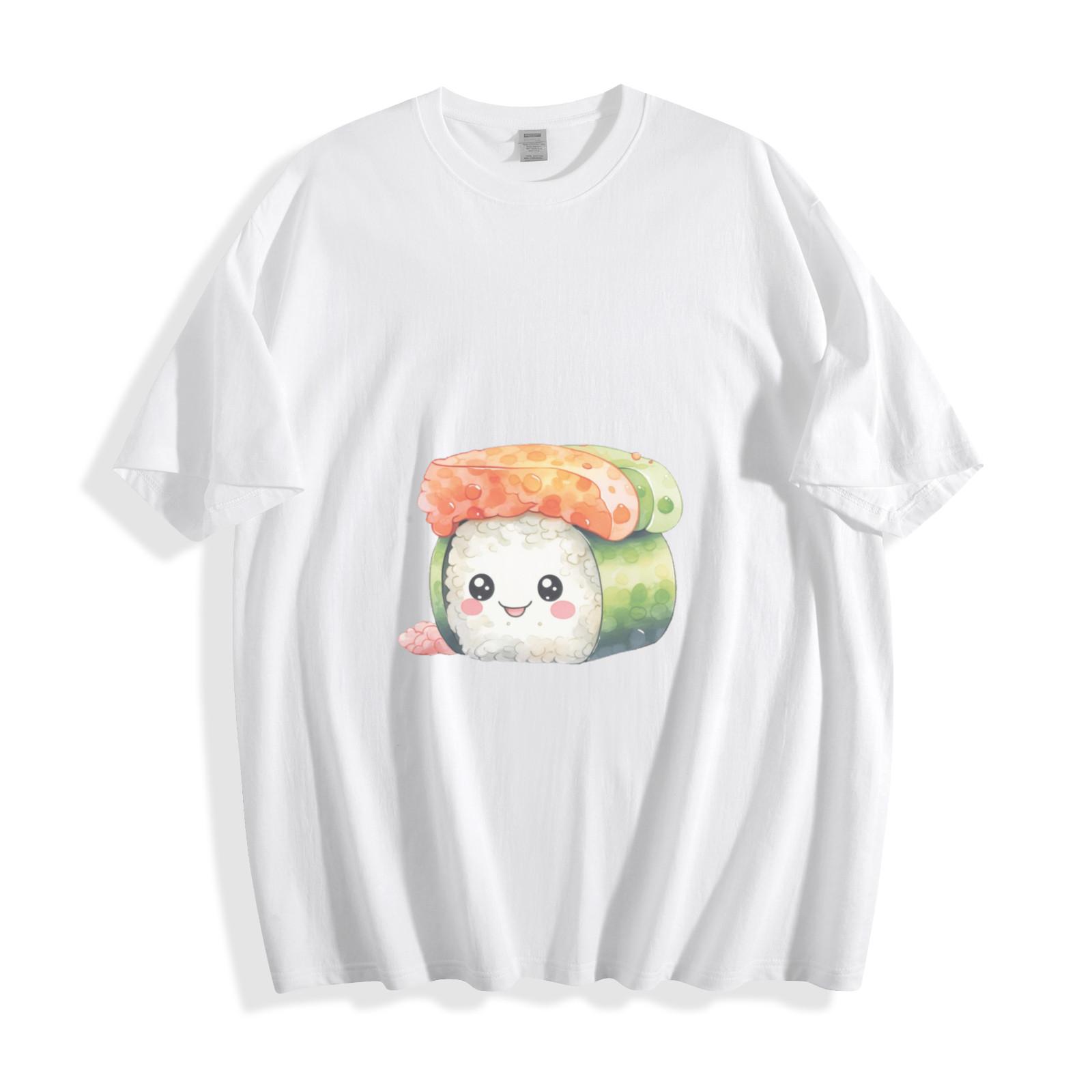 Kawaii Sushi Roll T-Shirt Mens Womens Tees Top - Adorable Japanese Treat Unisex Tee M