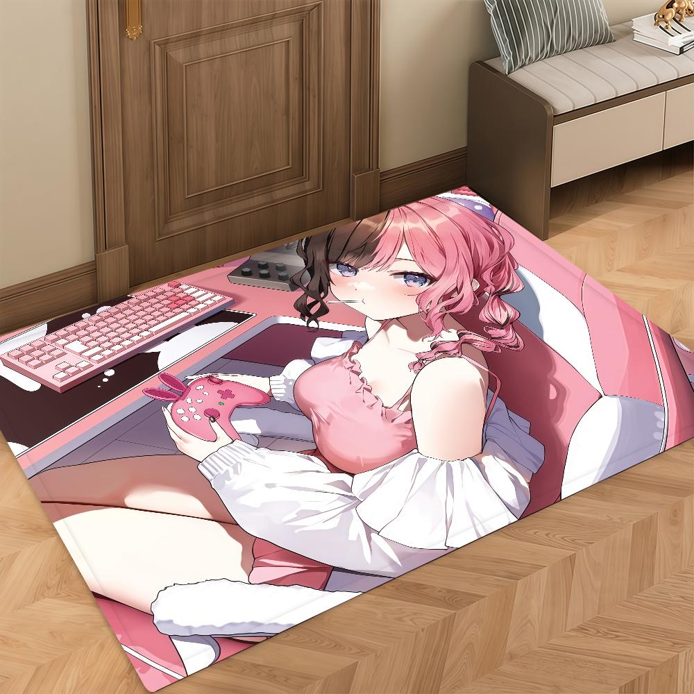 H-Hinano Door Mat Girl Bedside Entrance Bath Beauty Floor Decoration Corridor Door Tachibana Mat Carpet Living Room Balcony
