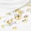 50pcs Brass Pendant Pinch Bails Clasps Gold Plated Sliver Plated Multisize Brass Melon Seed Buckle High Quality Jewelry Findings