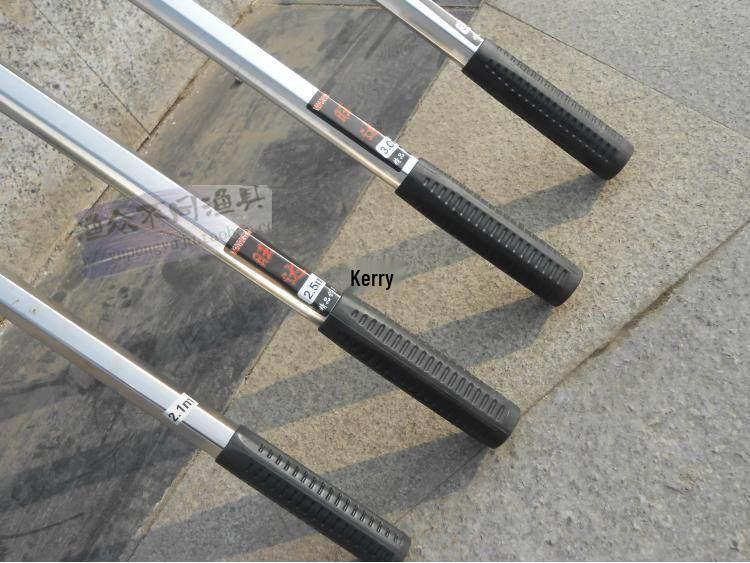 Sechseckige Teleskop-Kescherstange aus Edelstahl, Nietverstärkt für große Fische.