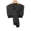 [Shawl] Spring And Autumn Striped Shawl Women'S Foreign High-End Knitting Versatile