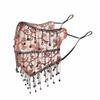 Strass Damen Schleier Maske Atmungsaktives Netz Quastenmaske Elegante Cosplay Maske Kostümzubehör