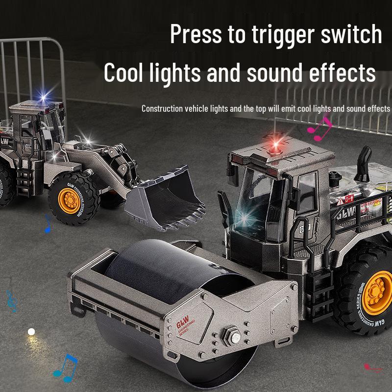 Steel Power Alloy Wheel Loader Toy - Bulldozer & Engineering Vehicle for Kids