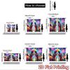 2D Flat Printing 2pcs Scene Curtain Carnival Funfair Circus Celebration Digital Printed Polyester Drapes Festive Holiday for New