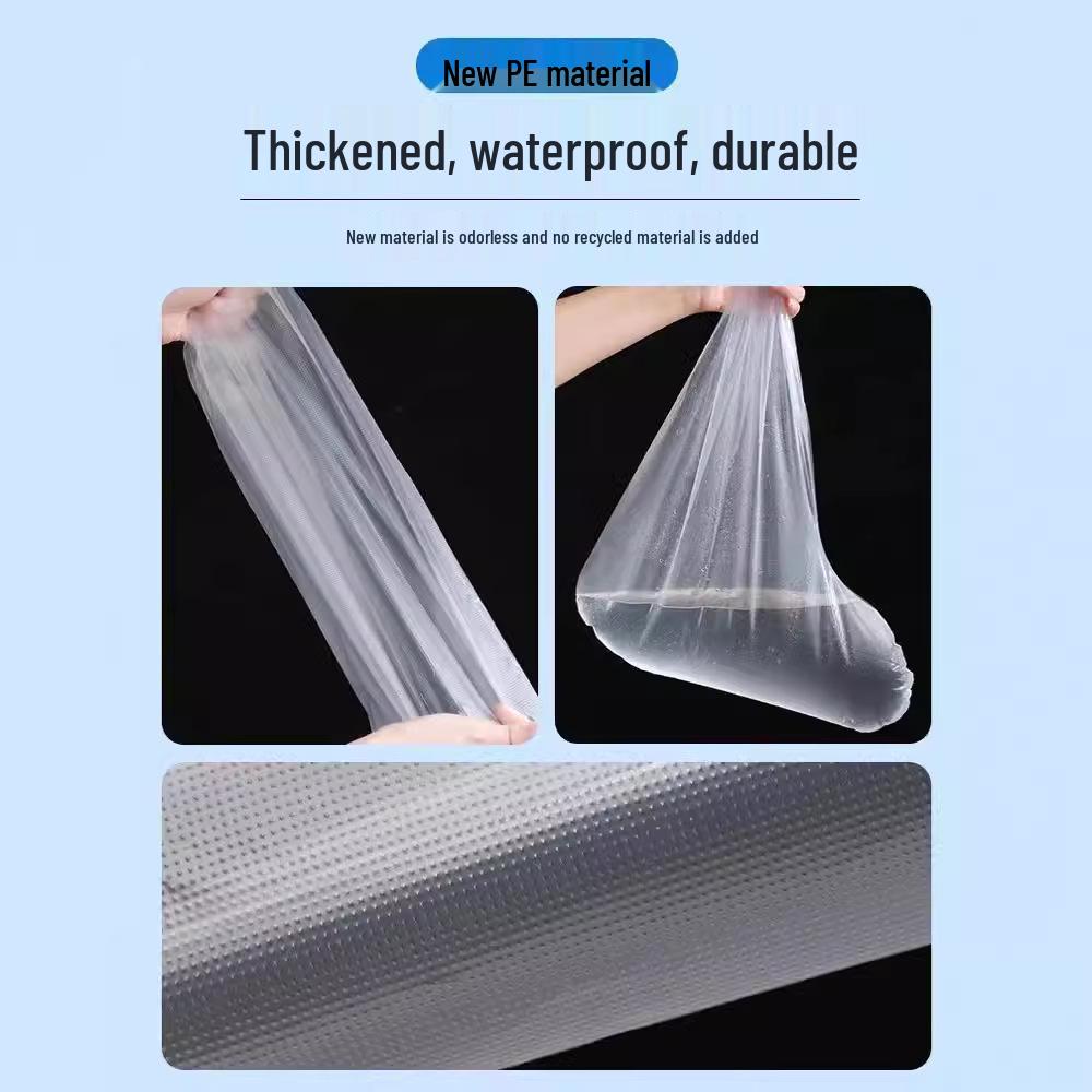 Durable Waterproof Transparent Overshoes - Non-slip Disposable High-top Rain Boots