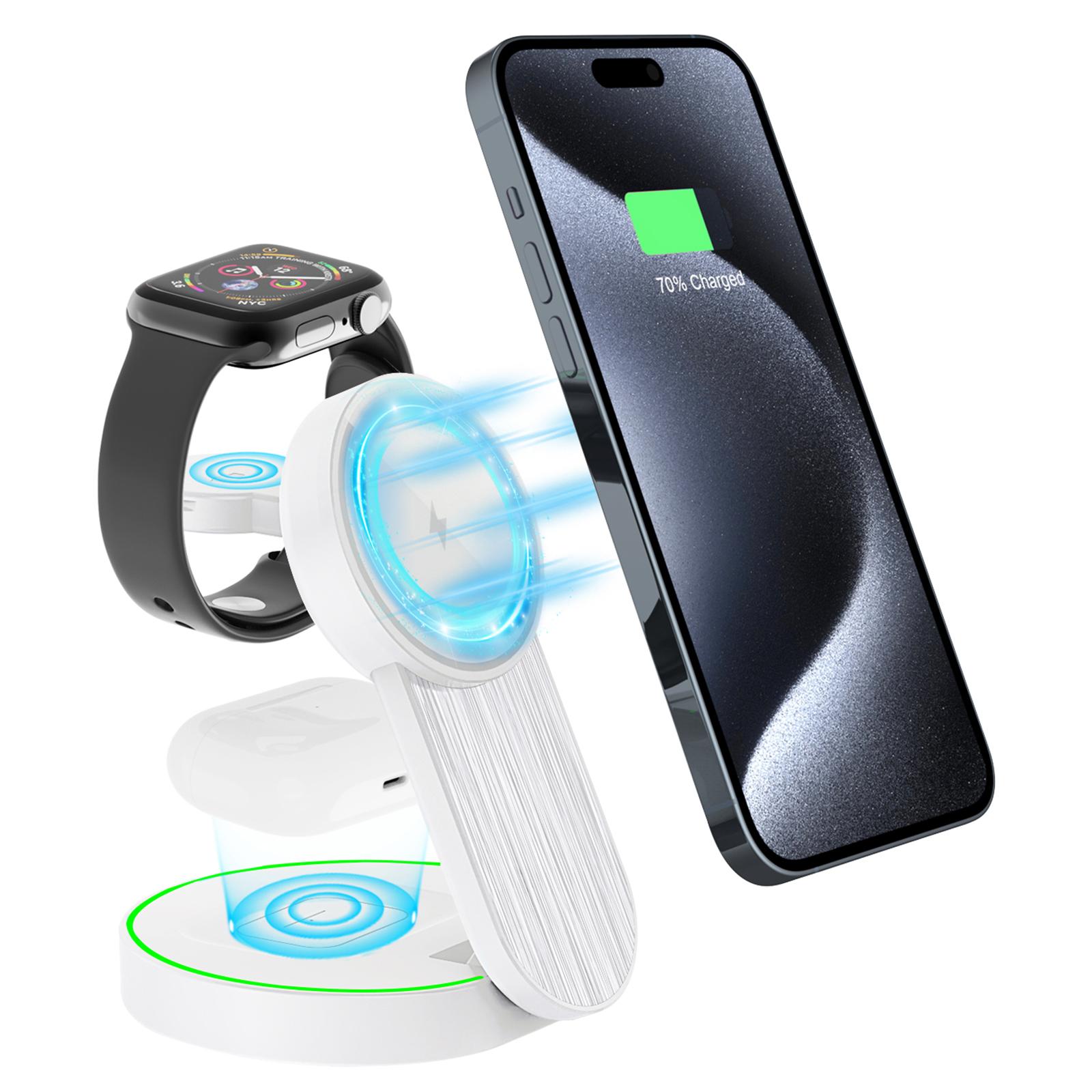 

L9 15W Magnetic Wireless Charger Folding Charging Station for Apple Devices B