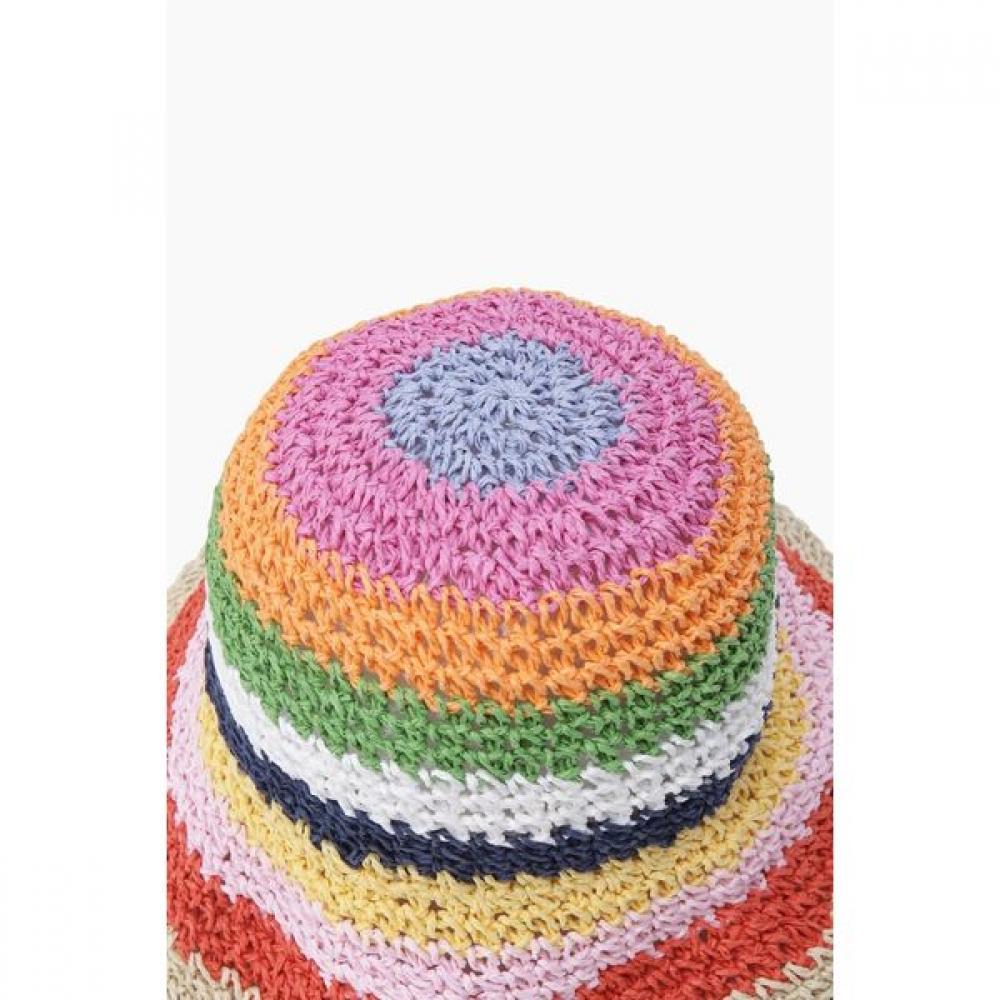 Benetton Benetton Gestreifte Rattan-Strickmütze Bccpa8531