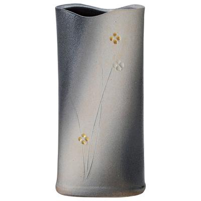 Shigaraki Ware Hechimon Vase Flower Base Single Flower Vase Brown White Small Flower Pattern Pottery MR-M174
