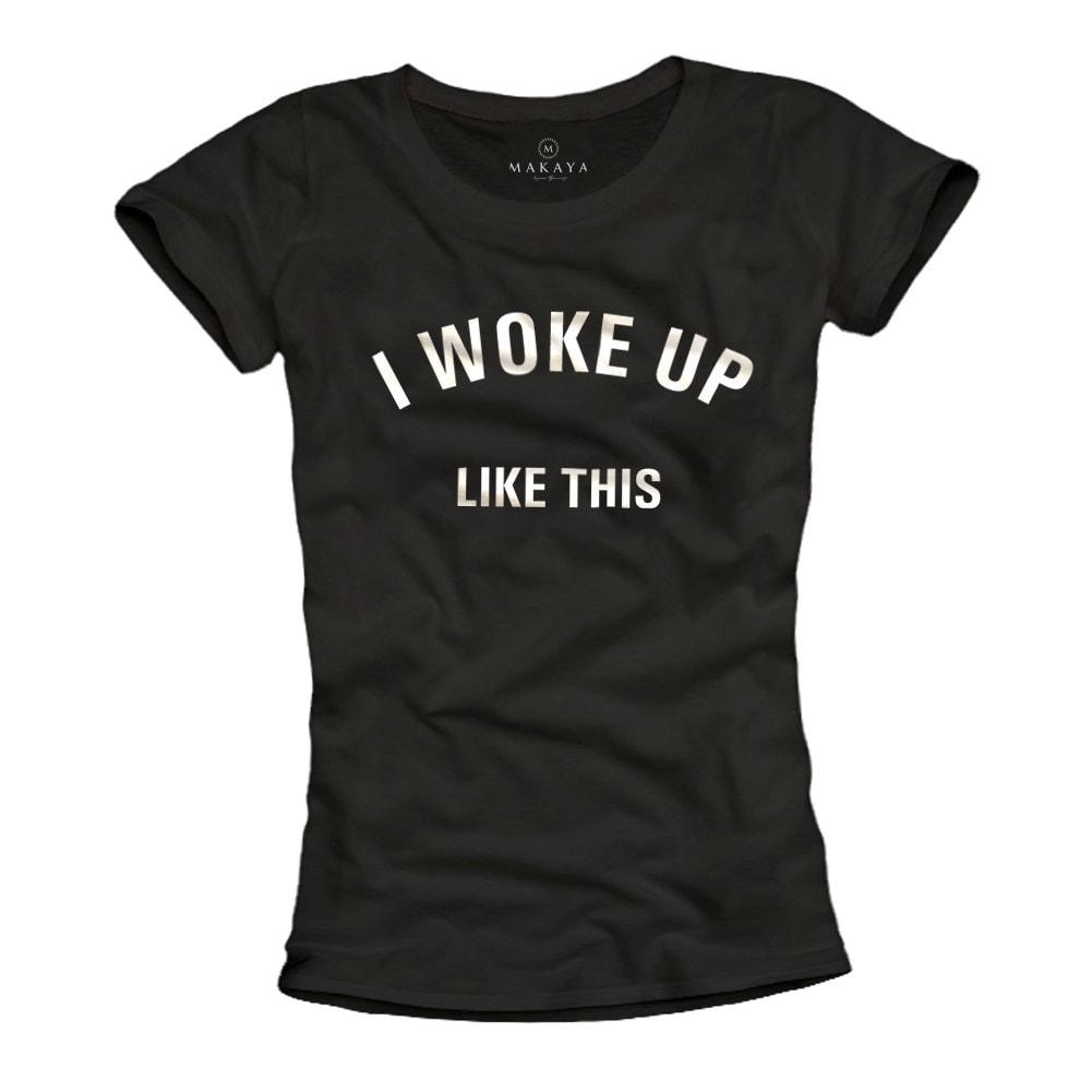 Funny Shirts Women Quotes Slogan Message Top Fashion Design S/M/L
