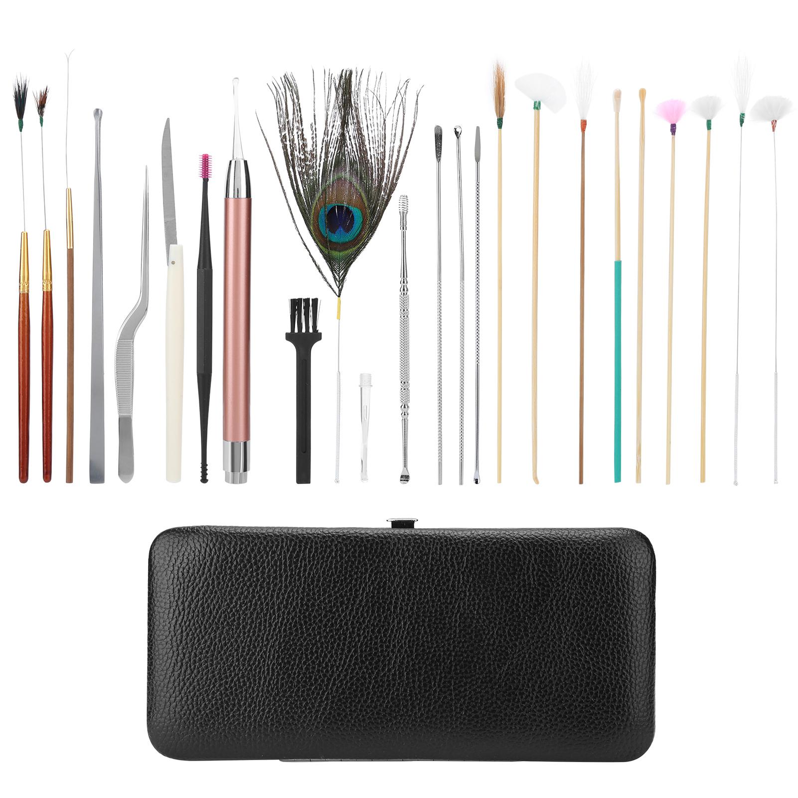 

Ear Wax Removal Tool Spiral Ear Pick Sets Double Ended Ear Scoop Spoon Ear Care Supplies Black