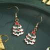 New earrings women's Christmas tree stud earrings pentagram alloy earrings Christmas ear hooks