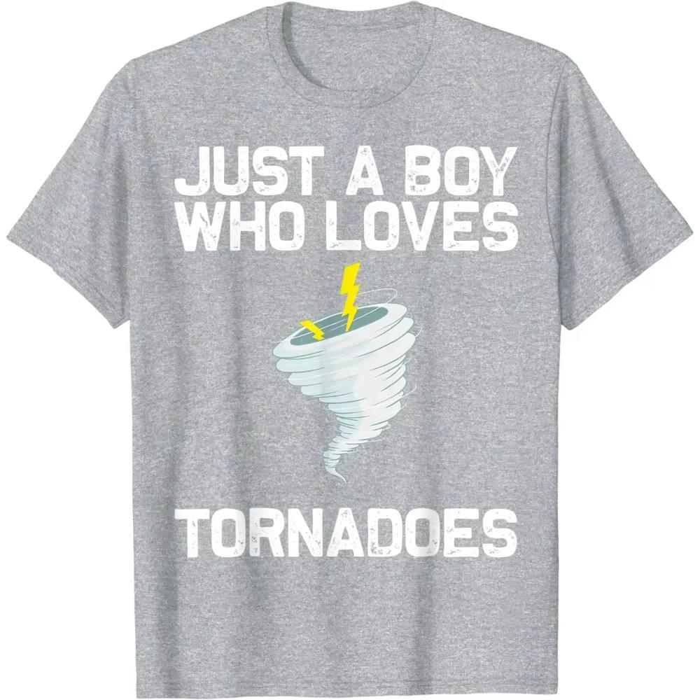 Vtipný dárek Tornádo pro chlapce děti hurikán lovce počasí pánské tričko nadměrné tričko ležérní bavlna denní čtyři roční období