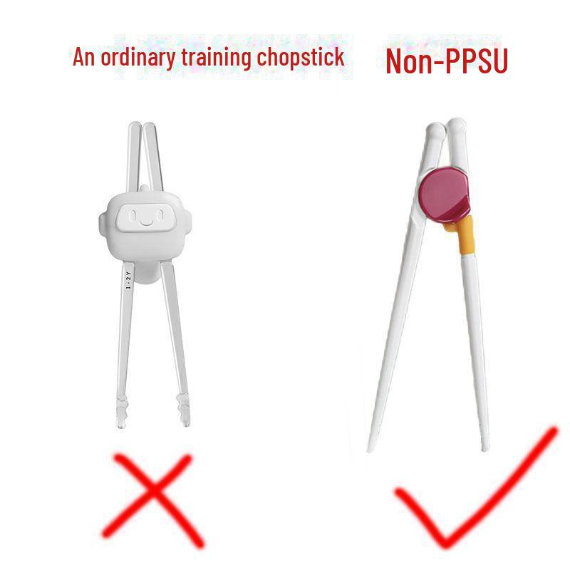 Children's PPSU Tiger Training Chopsticks, Non-Slip Automatic Rebound, Suitable for Ages 1-3.