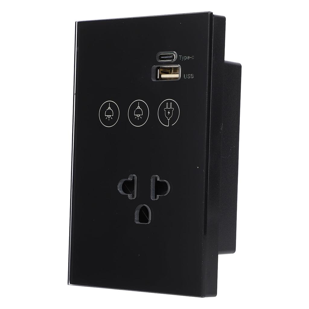 Smart Wall Outlet 2,4G WiFi Touch Lichtschalter Sprachfernbedienung Smart Plug mit USB und Typ C