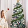 Yousheng Christmas Green Garland 18FT Xmas Greenery Tinsel Stems Non-Lit Soft Twist Garland for Tree Stair Railing Front Door Mantle Fireplace Indoor