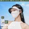 Summer Ice Silk Sunscreen Mask with Brim UV Protection Vinyl Blackout Face Kini Sunscreen Mask