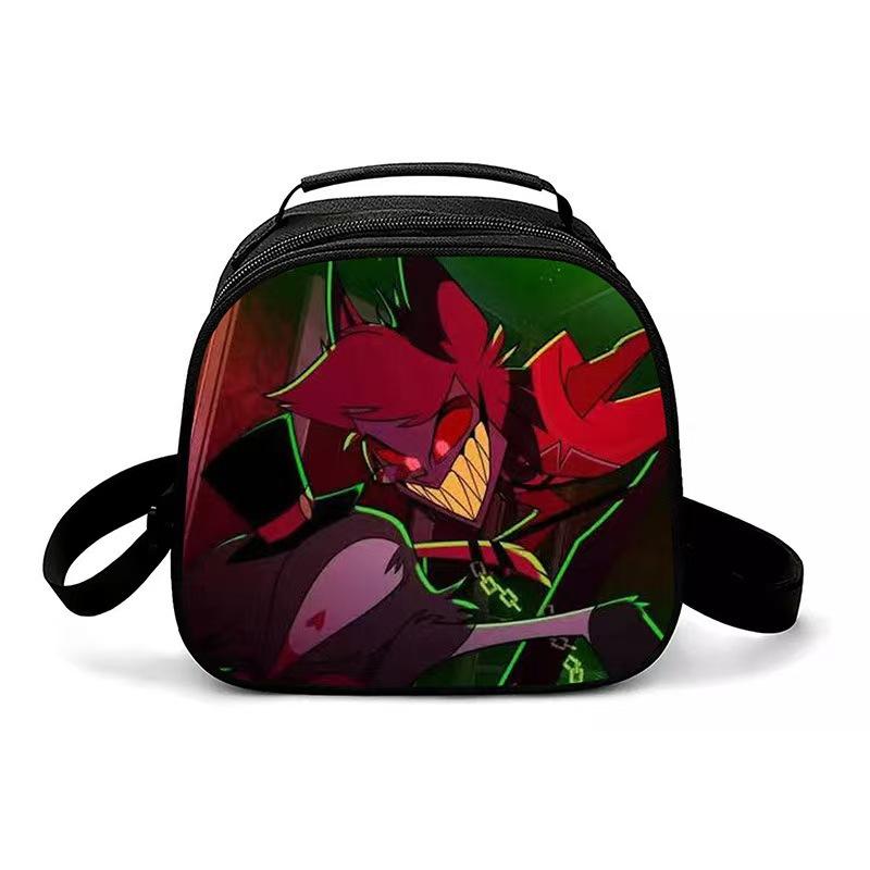Cartoon Hazbin Hotel Lunch Bag Portable Insulated Tote for School Kids
