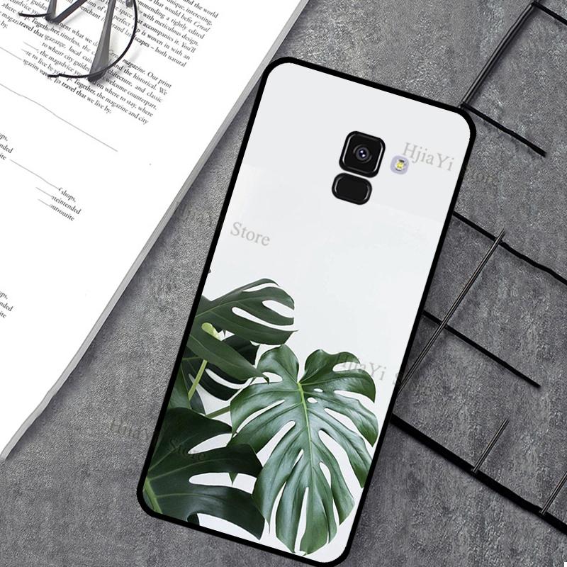 Leaves Monstera Green Phone Case For Samsung A3 A5 J1 2016 J3 J5 J7 2017 J4 J6 Plus A6 A8 A7 A9 J8 2018 Cover