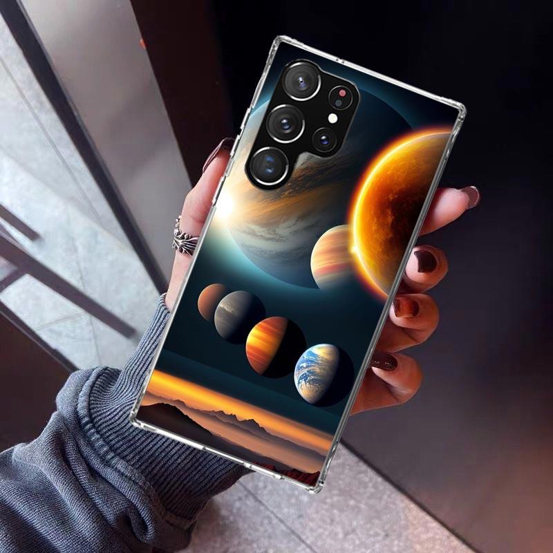 Earth Stars Space Phone Case For Samsung Galaxy S26 S25 Edge S24 S23 Ultra S22 Plus S21 S20 FE Soft TPU Back Cover Funda Galaxy