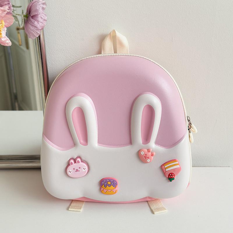 School BagsNew Cartoon Rabbit Eggshell Bag Girl 2-5 Years Old Light Small  Outdoor Trendy Children's Shoulders